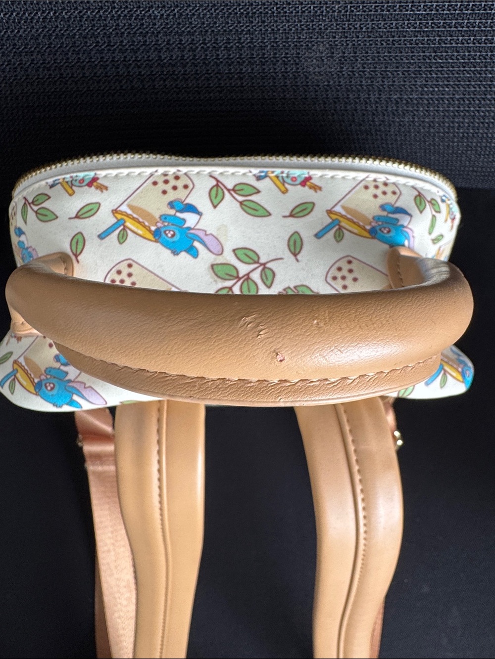 Disney Loungefly Stitch Boba & Scrump Mini Backpack - Cream & Tan - Picture 6 of 8